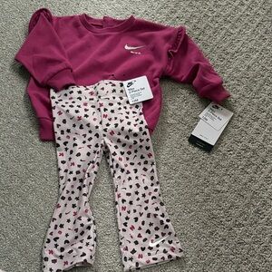 Nike Sweatshirt & Bell Bottom Legging Set 12mo NWT